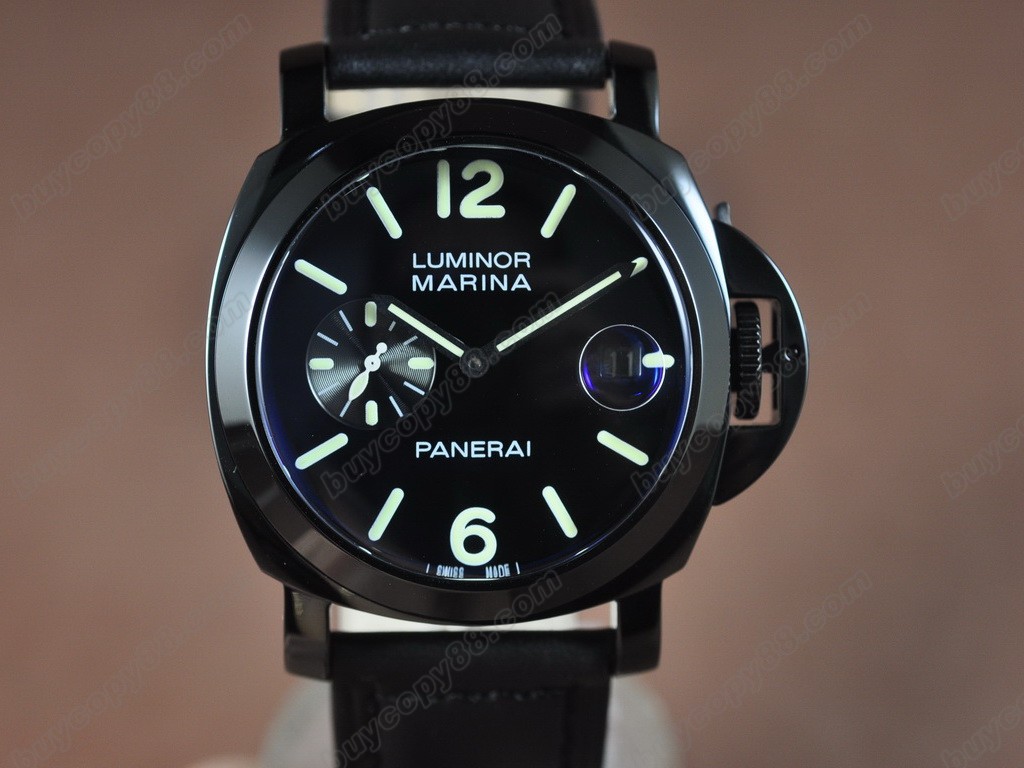 沛納海【男性用】 Luminor Marina 44mm PVD/LE Black dial 自動機芯搭載