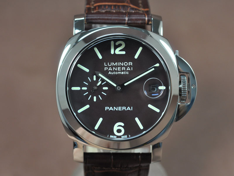 沛納海 Watches Luminor Marina 44mm SS/LE 咖啡色 文字盤 自動機芯 搭 載  