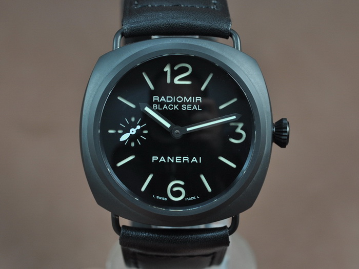 沛納海 Watches Radiomir 黑 Sea 陶瓷 黑 文字盤 亞洲 6497 Manual Handwind