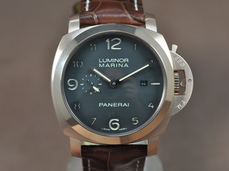 沛納海 Watches Luminor Marina 44mm SS/LE 黑 文字盤 Asia 自動機芯 搭 載