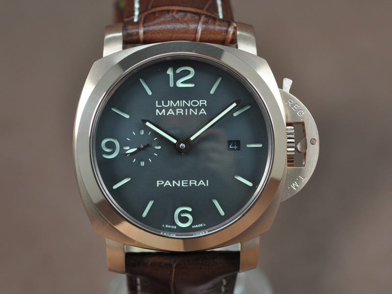 沛納海 Watches Luminor Marina 44mm SS/LE 黑 文字盤 Asia 自動機芯 搭 載  